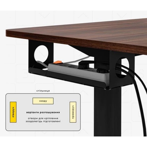 Фото - Стол с электрорегулировкой высоты Mealux PowerDesk Lite Walnut (EVO-201 Lite Walnut /B)
